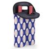 Baseball American Sport 2-Bottle Wine Gift Tote Carrier Sleeve USA Neoprene Wine Tote Bags Holder Cooler Wine Lover Gift view 4