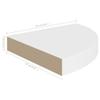 WEMYUFURN Floating Corner Shelves 2 pcs White 9.8"x9.8"x1.5" MDF, Kitchen Wall Cabinet, Floating Bookshelf, CD Wall Shelf, Floating Shelves for Home Dcor, and Space-Saving Design view 2