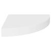 WEMYUFURN Floating Corner Shelves 2 pcs White 9.8"x9.8"x1.5" MDF, Kitchen Wall Cabinet, Floating Bookshelf, CD Wall Shelf, Floating Shelves for Home Dcor, and Space-Saving Design view 4