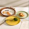 8" Stoneware Dinner Plates - Microwave Safe Rustic Ceramic Porcelain Kitchen Serving Tableware Dish Set of 2 (Color : Green) view 2