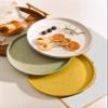 8" Stoneware Dinner Plates - Microwave Safe Rustic Ceramic Porcelain Kitchen Serving Tableware Dish Set of 2 (Color : Green) view 3