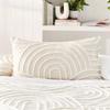 Lalawat Export Lightweight and 100% Cotton 3pcs Tufted Duvet/Bedding Comforter Cover and Pillowcase Set with Zipper Closure (White, Over Size 120x120) view 2