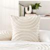 Lalawat Export Lightweight and 100% Cotton 3pcs Tufted Duvet/Bedding Comforter Cover and Pillowcase Set with Zipper Closure (White, Over Size 120x120) view 3