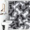 Chess Game Pieces Shower Curtain with Grommets and Hooks Waterproof Bath Curtains for Bathroom Showers Bathtubs Decoration view 4