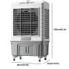 Yqyc Industrial Strength Fan Cooler for Commercial, Office, Home - Portable Evaporative Air Cooler, Large Air Volume Industrial Air Conditioning Fan with Caster Wheels and Brakes view 2
