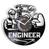 ICECHEN Vinyl Record Wall Clock Architecture Engineer Laser Etched Vinyl Wall Clock Construction Site Blueprint Tower Crane Wall Watch Vinyl Art-Decor view 1