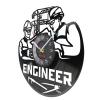 ICECHEN Vinyl Record Wall Clock Architecture Engineer Laser Etched Vinyl Wall Clock Construction Site Blueprint Tower Crane Wall Watch Vinyl Art-Decor view 3