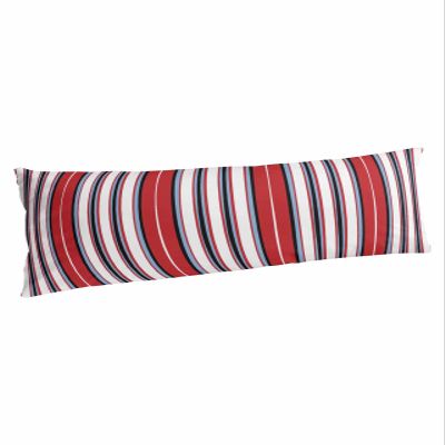 BOBOWUNY Abstract Red White Body Pillow Covers, Modern Minimalist Geometric Stripe Soft Bed Throw Pillowcases Breathable Cooling Long Lumbar Body Pillow Sham Cover for Bed Sofa 20x54