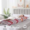 BOBOWUNY Abstract Red White Body Pillow Covers, Modern Minimalist Geometric Stripe Soft Bed Throw Pillowcases Breathable Cooling Long Lumbar Body Pillow Sham Cover for Bed Sofa 20x54 view 4