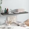 WEMYUFURN Floating Wall Shelf High Gloss Gray 35.4"x9.3"x1.5" MDF, Kitchen Wall Cabinet, Floating Bookshelf, CD Wall Shelf, Floating Shelves for Home Dcor, and Space-Saving Design view 1