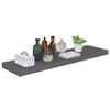 WEMYUFURN Floating Wall Shelf High Gloss Gray 35.4"x9.3"x1.5" MDF, Kitchen Wall Cabinet, Floating Bookshelf, CD Wall Shelf, Floating Shelves for Home Dcor, and Space-Saving Design view 4