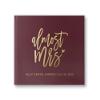Bridal Shower Wedding Guest Book for Future Bride Miss to Mrs Bridal Luncheon Bachelorette Photo Album - Wine Red Gold (12x12) view 1