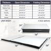 YIQIEDEY Folding Mattress,3 inch Tri Fold Memory Foam Mattress Topper,Portable Foldable Mattress Topper with Washable Cover,Non-Slip Bottom for Camping,Guest,Queen,78"x58"x3" view 2