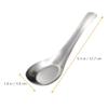 6Pcs Soup Spoons, Stainless Steel Dinner Spoons Chinese Soup Spoon Asian Soup Spoons for Bouillon Dessert Cereal Thai Miso Ramen/1721 (Color : Silver, Size : 13.7X4X1CM) view 2