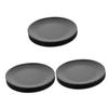 4 Pcs Black Melamine Plate Black Dinner Plates Round Serving Platter Fondue Plates Kitchen Plates Gothic Dinnerware Set Barbecue Melamine Dish Round Plate Flat Bottom Plate Disc/1878 (Color : Black, view 1