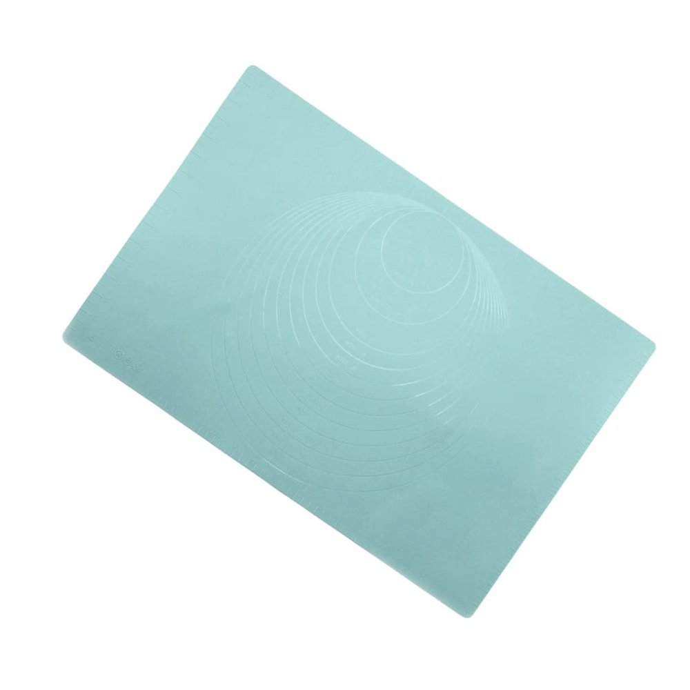 1pc 24 Rolling Cookies Dough Mat with Scale Silicone Baking Mats Silicone Cookie Mat Silicone Dough Mat Dough Rolling Mat Kitchen Tools Kneading Mat Pastry Pie Cake Green Panel/1745