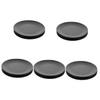 4 Pcs Black Melamine Plate Black Dinner Plates Round Serving Platter Fondue Plates Kitchen Plates Gothic Dinnerware Set Barbecue Melamine Dish Round Plate Flat Bottom Plate Disc/1878 (Color : Blackx5 view 1