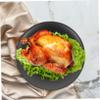 4 Pcs Black Melamine Plate Black Dinner Plates Round Serving Platter Fondue Plates Kitchen Plates Gothic Dinnerware Set Barbecue Melamine Dish Round Plate Flat Bottom Plate Disc/1878 (Color : Blackx5 view 4
