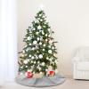 Atiming Grey Christmas Tree Plush Skirt 24 Inches Small Faux Fur Xmas Tree Skirt Base Cover Mat with Shiny Streamers for Christmas Tree Holiday Home Party Decorations - 60cm view 4