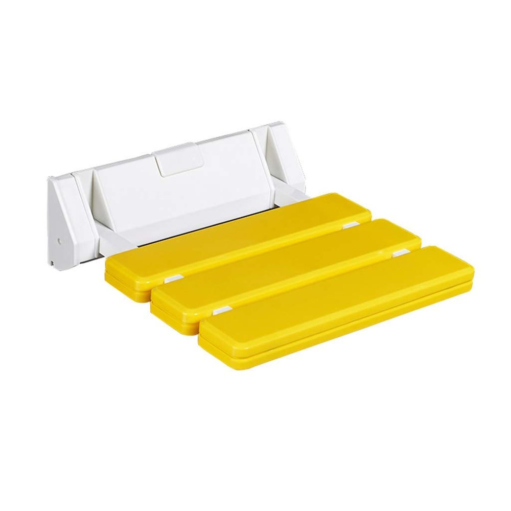 Bath Stools,Bathroom Folding Shower Stool Wall Bath Seat Anti-Slip Wall Chair Elderly Bath Seat Stool,Yellow