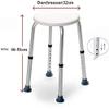 Bath Stools,Shower Stools Shower Chair Bath Seat Aluminum Legs Stool Transfer Bench Spa Bathroom Bathtub Chair Home No-Slip Safety Adjustable 8 Height,Rectangle/Rectangle/Rectangle ( Size : Round ) view 2