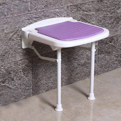 CAIMIAO Bath Stools,Bathroom Folding Stool Seat Shower Stool Anti-Slip Bathroom Elderly Bath Seat Bench Wall Stool/38 * 36.5 * 47.5Cm (Color : Purple, Size : 38 * 36.5 * 42.5Cm)