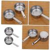 2pcs Square Handle Water Ladle Stainless Steel Scoop Kitchen Gadgets Cooking Ladle Kitchen Water Ladle Stainless Steel Silver Household Water Scoop Stainless Steel Ladle Soup Ladle/2067 (Color : Silv view 4