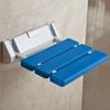 CAIMIAO Bath Stools,Bath Chair Safety Shower Folding Chair Wall Stool Household Bathroom Old Man Bathing Shoe Stool/Red (Color : Blue) view 1