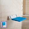 CAIMIAO Bath Stools,Bath Chair Safety Shower Folding Chair Wall Stool Household Bathroom Old Man Bathing Shoe Stool/Red (Color : Blue) view 2
