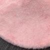 Atiming Pink Plush Christmas Tree Skirt 24 Inches Small Faux Fur Xmas Tree Skirt Base Cover Mat with Shiny Streamers for Christmas Tree Holiday Home Party Decorations - 60cm view 3