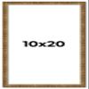 10x20 Frame Gold Kingsley Distressed Solid Wood Picture Frame Width 0.75 Inches | Interior Frame Depth 0.5 Inches | Kingsley Frame with UV Acrylic, Foam Board Backing & Hanging Hardware view 1