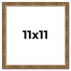 11x11 Frame Gold Kingsley Distressed Solid Wood Picture Frame Width 0.75 Inches | Interior Frame Depth 0.5 Inches | Kingsley Frame with UV Acrylic, Foam Board Backing & Hanging Hardware view 1
