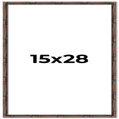 15x28 Frame Brown Bamboo with Dark Coffee/Walnut Finish | Solid Wood Picture Frame Width 0.75 Inches | Interior Depth 0.5 Inches | Complete with UV Acrylic, Foam Board Backing & Hanging Hardware