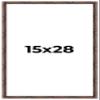 15x28 Frame Brown Bamboo with Dark Coffee/Walnut Finish | Solid Wood Picture Frame Width 0.75 Inches | Interior Depth 0.5 Inches | Complete with UV Acrylic, Foam Board Backing & Hanging Hardware view 1