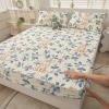 FCLDESHOP Hotel Quality Fitted SheetThickened Cartoon Printed Latex Bed Sheets, Boys Girls Bedroom Cool Non-Slip Mattress Topper,Rabbit,90 * 200cm (2pcs) view 1