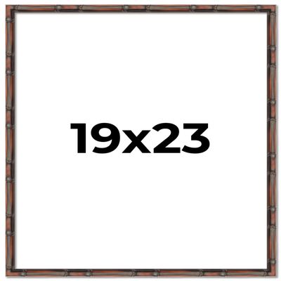 19x23 Frame Brown Bamboo with Dark Coffee/Walnut Finish | Solid Wood Picture Frame Width 0.75 Inches | Interior Depth 0.5 Inches | Complete with UV Acrylic, Foam Board Backing & Hanging Hardware