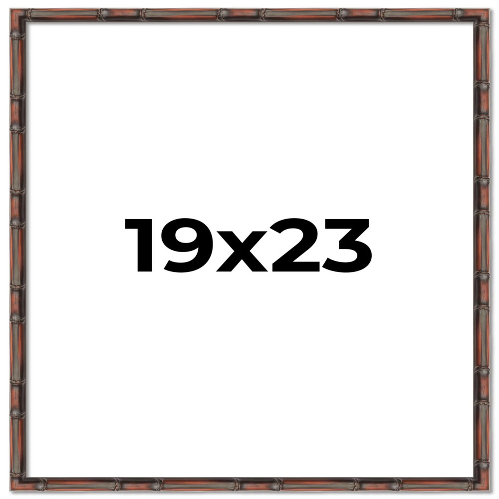 19x23 Frame Brown Bamboo with Dark Coffee/Walnut Finish | Solid Wood Picture Frame Width 0.75 Inches | Interior Depth 0.5 Inches | Complete with UV Acrylic, Foam Board Backing & Hanging Hardware