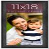 11x18 Frame Black Real Wood Picture Frame Width 1.5 Inches | Interior Frame Depth 0.5 Inches | Barn Black Distressed Photo Frame Complete with UV Acrylic, Foam Board Backing & Hanging Hardware view 1
