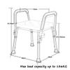 Bath Stools,Shower Stool Shower Chair Stainless Steel Shower Seat Stool for Elderly/Disabled Anti-Slip Mat Shower Seat Stool with Handle 6 Height Bench Bathtub Stool Seat view 2