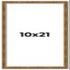 10x21 Frame Gold Kingsley Distressed Solid Wood Picture Frame Width 0.75 Inches | Interior Frame Depth 0.5 Inches | Kingsley Frame with UV Acrylic, Foam Board Backing & Hanging Hardware view 1