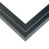 10x13 Frame Black Real Wood Picture Frame Width 1.25 Inches | Interior Frame Depth 0.5 Inches | Gessato Blue Modern Photo Frame Complete with UV Acrylic, Foam Board Backing & Hanging Hardware view 1