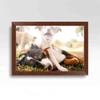 10x45 Frame Brown Walnut Finish Solid Wood Frame Width 1.25 Inches | Interior Frame Depth 0.5 Inches | Galvin Traditional Frame | Complete with UV Acrylic, Foam Board Backing & Hanging Hardware view 4