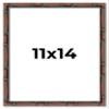 11x14 Frame Brown Bamboo with Dark Coffee/Walnut Finish | Solid Wood Picture Frame Width 0.75 Inches | Interior Depth 0.5 Inches | Complete with UV Acrylic, Foam Board Backing & Hanging Hardware view 1