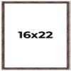 16x22 Frame Brown Bamboo with Dark Coffee/Walnut Finish | Solid Wood Picture Frame Width 0.75 Inches | Interior Depth 0.5 Inches | Complete with UV Acrylic, Foam Board Backing & Hanging Hardware view 1