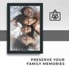 10x12 Frame Black Real Wood Picture Frame Width 1.25 Inches | Interior Frame Depth 0.5 Inches | Gessato Blue Modern Photo Frame Complete with UV Acrylic, Foam Board Backing & Hanging Hardware view 3