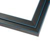 10x12 Frame Black Real Wood Picture Frame Width 1.25 Inches | Interior Frame Depth 0.5 Inches | Gessato Blue Modern Photo Frame Complete with UV Acrylic, Foam Board Backing & Hanging Hardware view 4