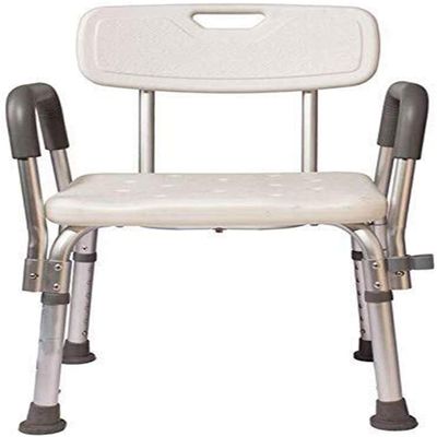 Bath Stools,Shower Stool Bath Chair Bathroom Seat - Lightweight Aluminum - with Backrest - Older People with Reduced Mobility White Warehouse 200 Kg
