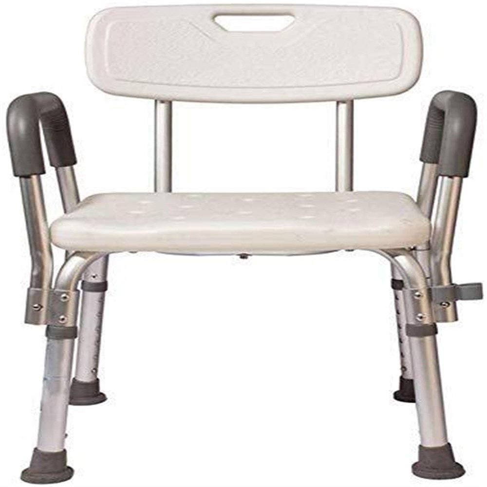 Bath Stools,Shower Stool Bath Chair Bathroom Seat - Lightweight Aluminum - with Backrest - Older People with Reduced Mobility White Warehouse 200 Kg