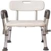 Bath Stools,Shower Stool Bath Chair Bathroom Seat - Lightweight Aluminum - with Backrest - Older People with Reduced Mobility White Warehouse 200 Kg view 1