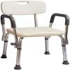 Bath Stools,Shower Stool Bath Chair Bathroom Seat - Lightweight Aluminum - with Backrest - Older People with Reduced Mobility White Warehouse 200 Kg view 2